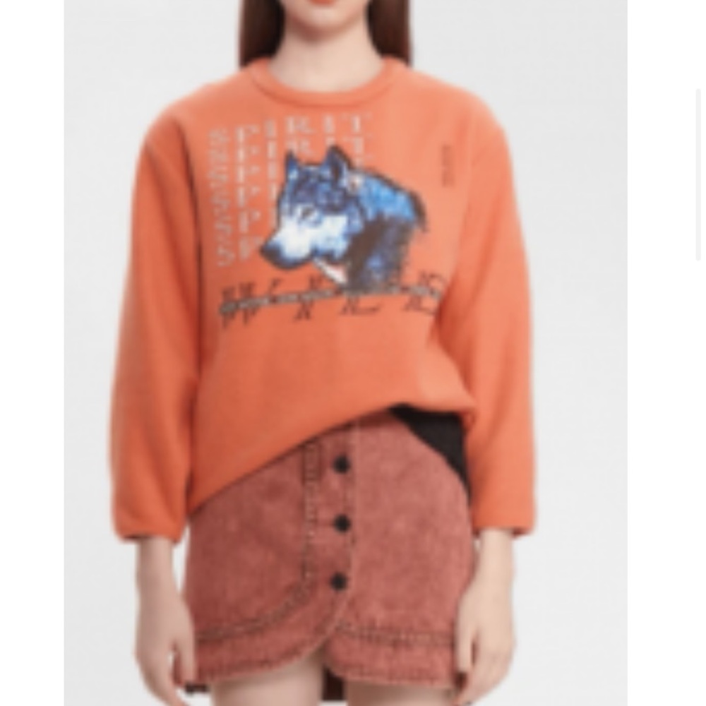 Pink Selfie Spirit Wild Wolf Sweatshirt
